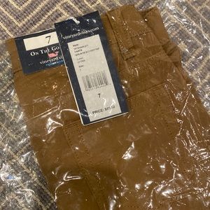 Vineyard Vines boys size 7 5 pocket on the go pant in otter NEW